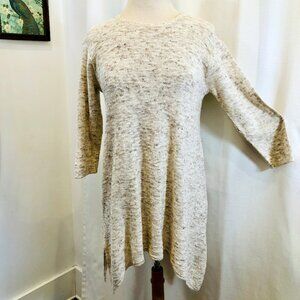 J. Jill Pure Jill Oatmeal Tunic Sweater Top in Oatmeal Heather Beige